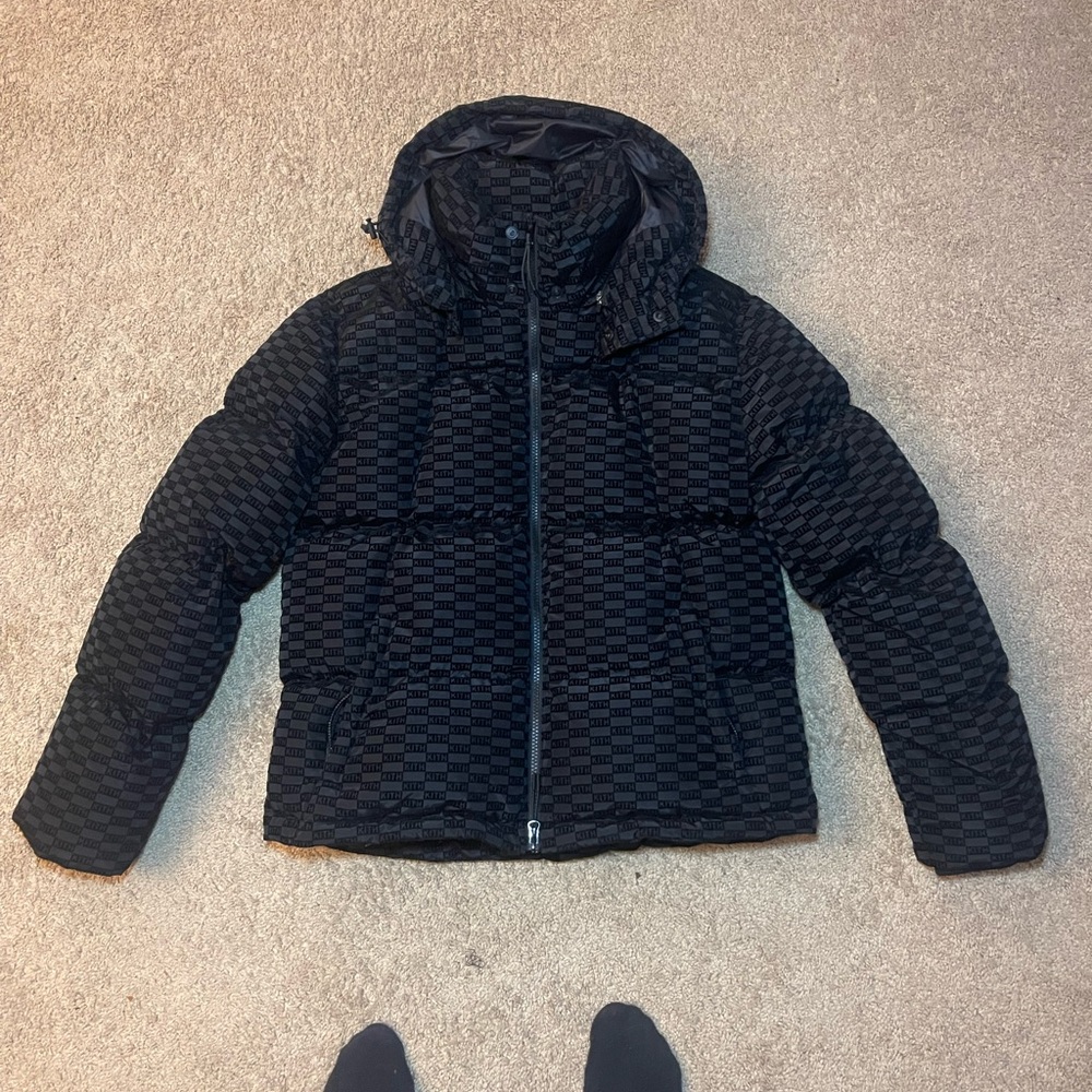 Kith Black Patterned Puffer Jacket